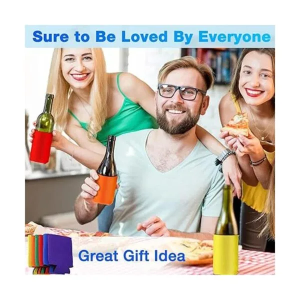 Paquete de 60 fundas para enfriar latas en blanco fundas_7