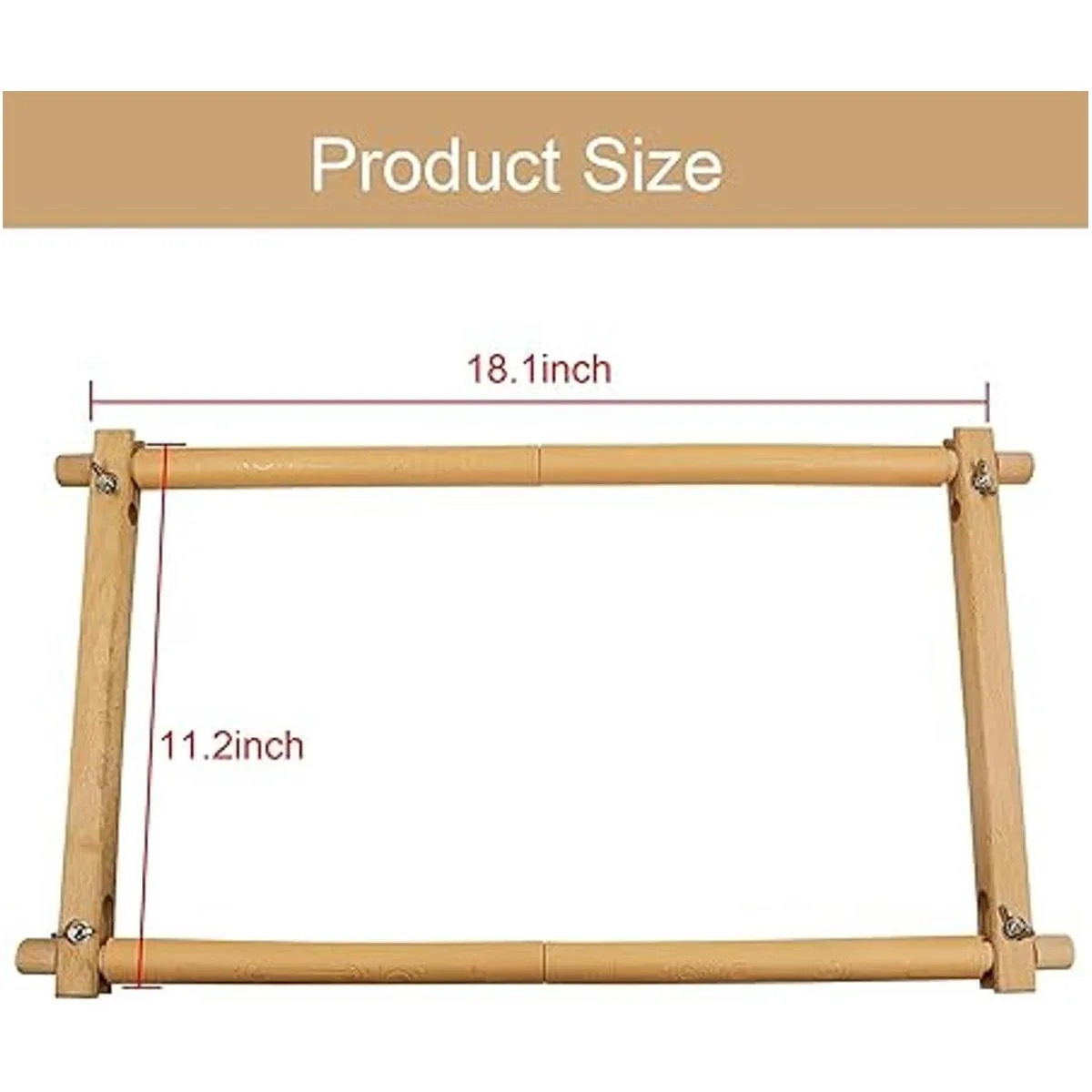 Marco de bordado de madera de haya para tapices de_5
