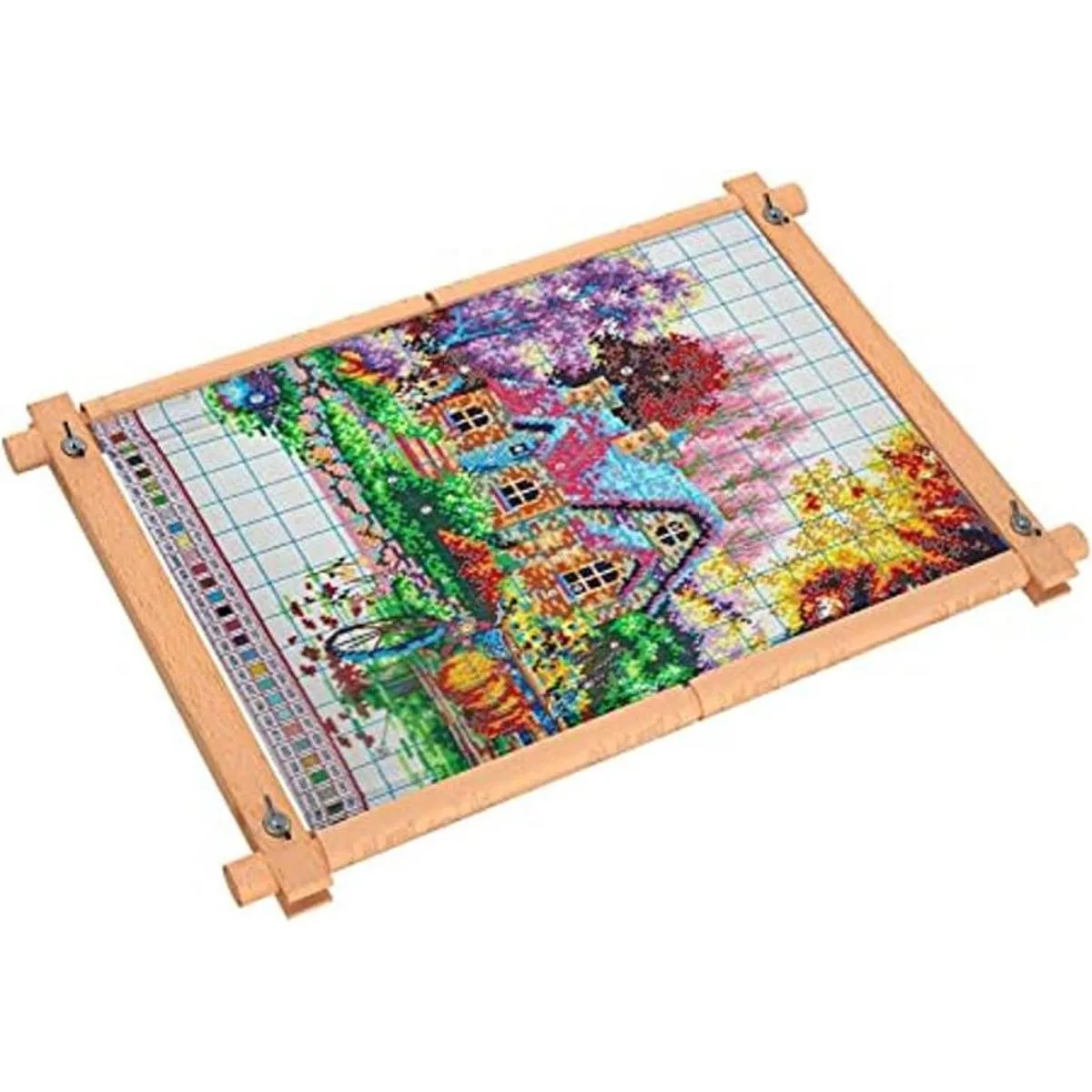 Marco de bordado de madera de haya para tapices de_1