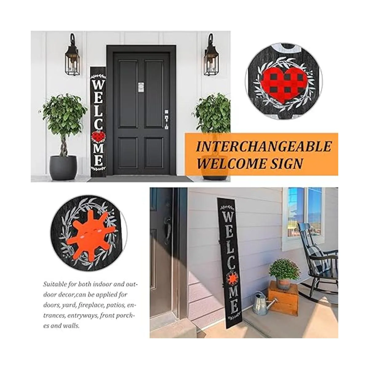 Jetec Letrero de bienvenida para puerta delantera letrero_6