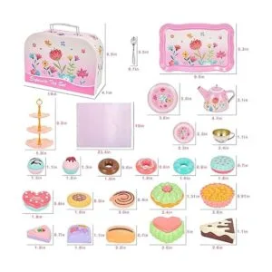 ShyLizard Juego de té para niñas pequeñas juego de fiesta_4