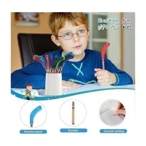 36 lápices de hockey y gomas de borrar lápices de hockey_5