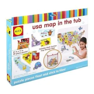 Alex Bath USA Map in The Tub Actividad de baño para niños_2
