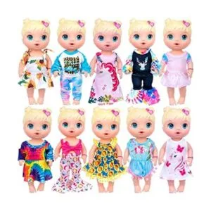 ECORELF 10 piezas de ropa y accesorios para muñecas de_1