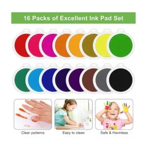 Aodaer Paquete de 16 almohadillas de tinta redondas para_3