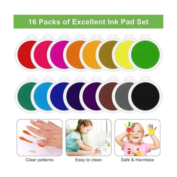 Aodaer Paquete de 16 almohadillas de tinta redondas para_3