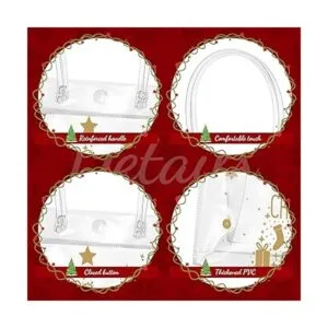 24 bolsas de regalo transparentes de Navidad con cinta de_3