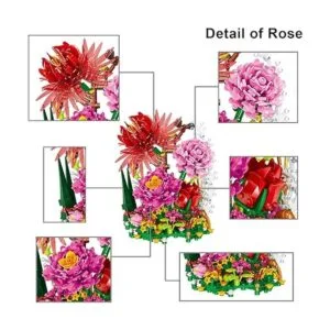 QARULUS Kit de construcción de ramo de flores colección_7