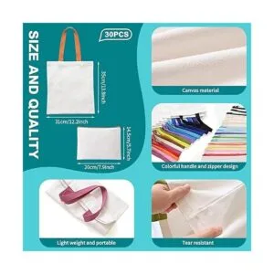 MAFYE Paquete de 30 bolsas de lona de transferencia de_2