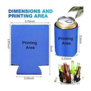 Paquete de 60 fundas para enfriar latas en blanco fundas_3