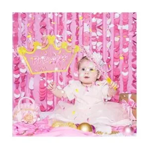 Corona de princesa dorada y rosa de 15.7 pulgadas para_5