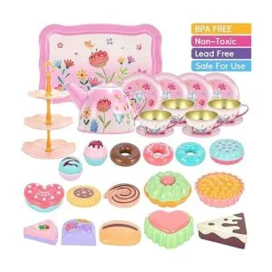 ShyLizard Juego de té para niñas pequeñas juego de fiesta_2