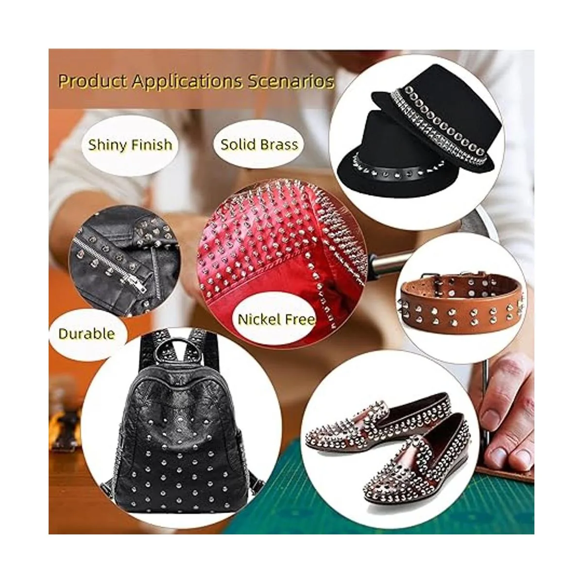 240 juegos de remaches cónicos de 0.354 in de tamaño doble_2