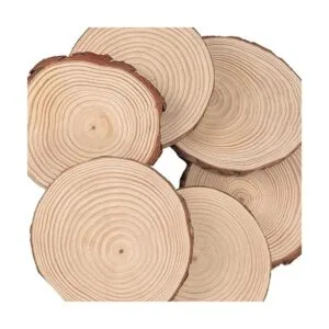 SOUJAP 10 piezas de rebanadas de madera natural de 7 a 8_3