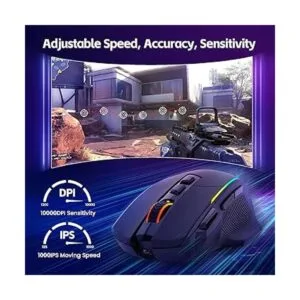 Mouse inalámbrico para juegos tres modos_5