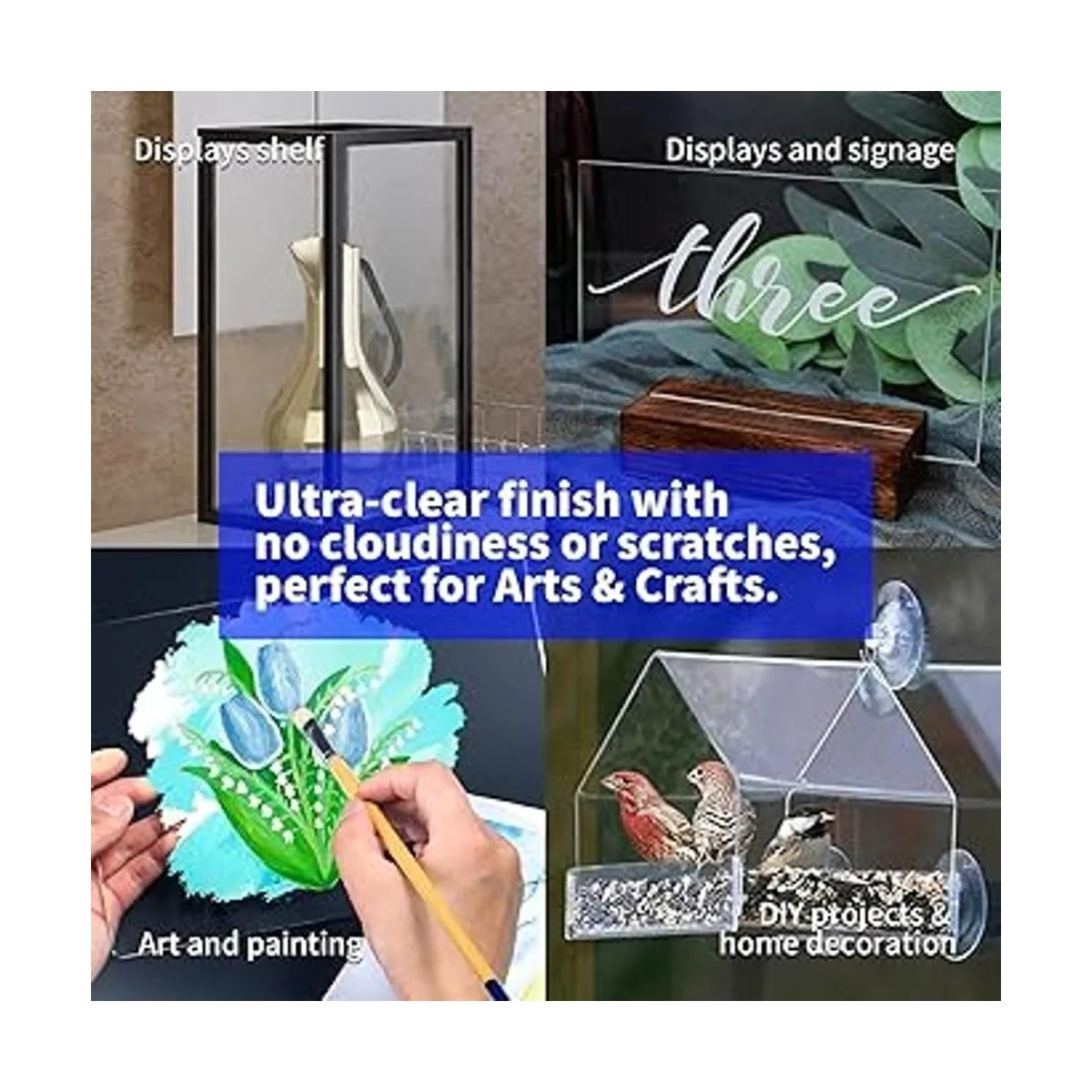 Art3d Paquete de 2 hojas de plexiglás de 18 pulgadas de_4