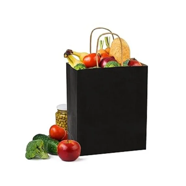 Nicunom Paquete de 75 bolsas de papel kraft negras 6 x 3_7