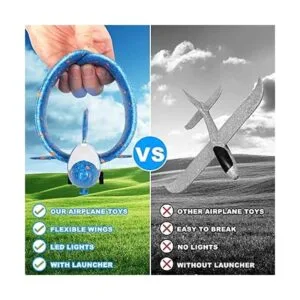 Paquete de 3 juguetes lanzadores de aviones 2 modos de_4