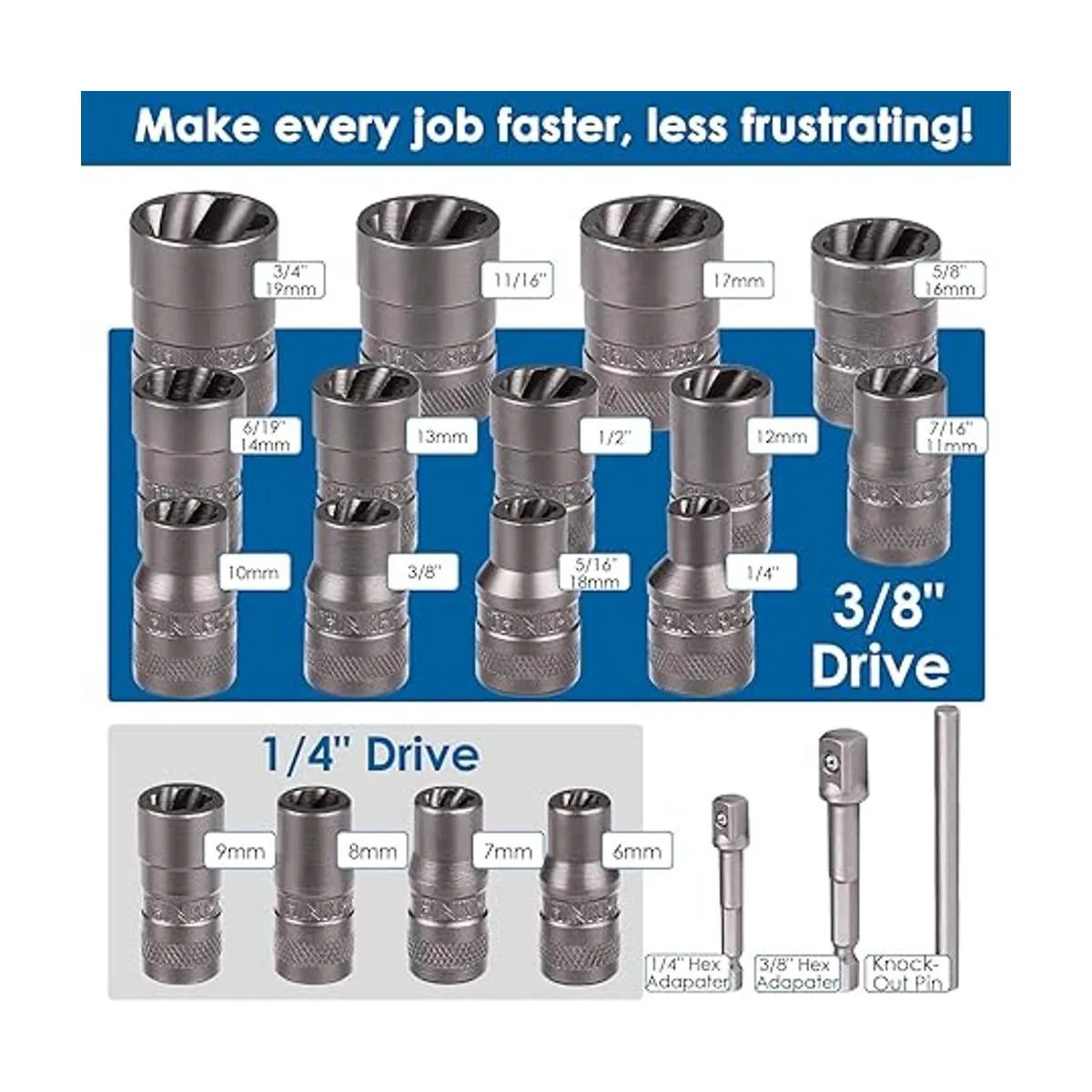 THINKPRO Juego de 20 piezas de extractor de pernos_2