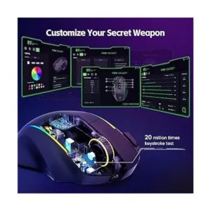 Mouse inalámbrico para juegos tres modos_6