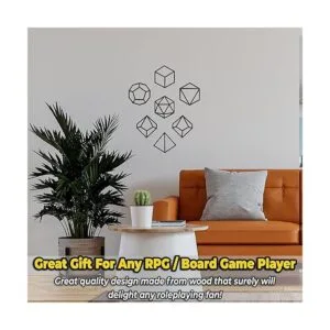 DND Decor 7 piezas de dados de madera para decoración de_5