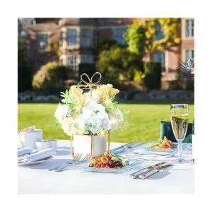 Juego de 2 flores artificiales LED en maceta flores_3