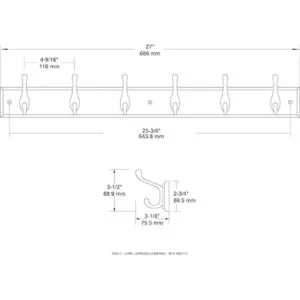 Franklin Brass Ganchos de pared resistentes para perchero_6
