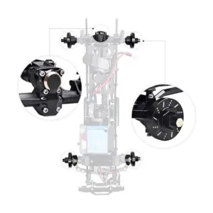 AllinRC SCX24 Juego de mejoras de latón para nudillos de_3