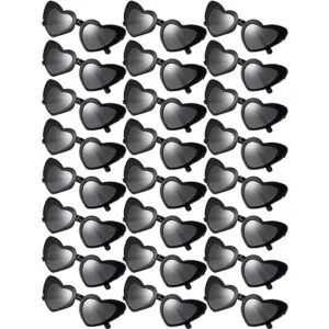 24 pares de gafas de sol de soltera negras con forma de_1