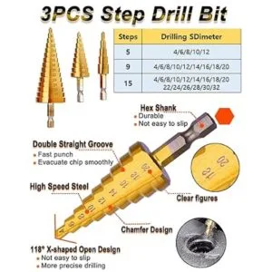 Rocaris Paquete de 32 herramientas de perforación de_5