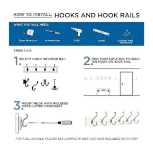 Franklin Brass Ganchos de pared resistentes para perchero_2