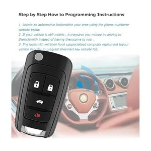 Llavero remoto abatible con 4 botones para Chevy Cruze_4