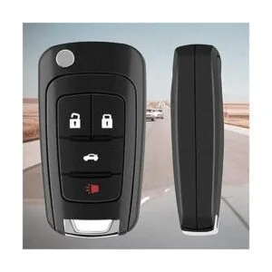 Llavero remoto abatible con 4 botones para Chevy Cruze_2