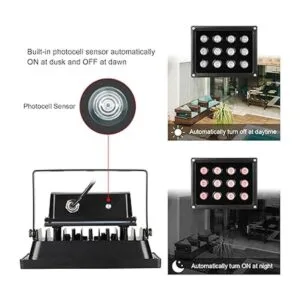 Univivi Iluminador infrarrojo 850 nm 12 LED de 90 grados_3