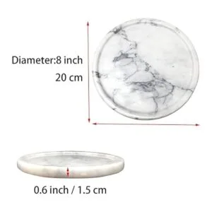 Natural Marble Tray Round Marble Decorative Tray for_2