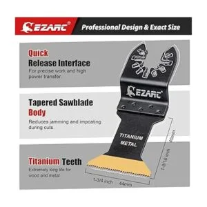 EZARC Cuchillas oscilantes multiherramienta de titanio 6_4