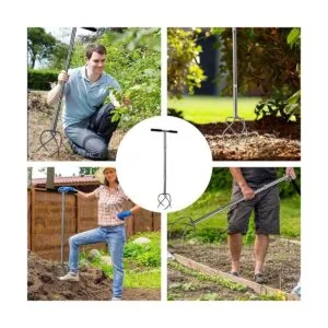 Walensee Cultivador manual de garra de jardín con una_6