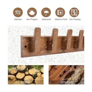 Perchero de madera para pared con 5 ganchos perchero de_3