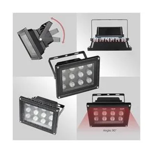 Univivi Iluminador infrarrojo 850 nm 12 LED de 90 grados_4