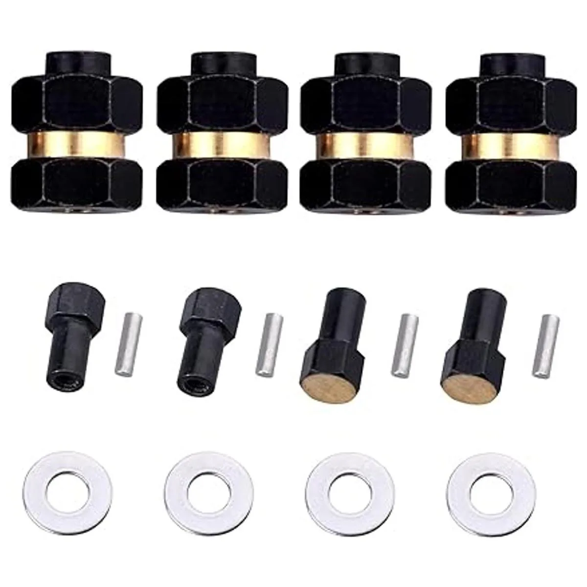 AllinRC SCX24 Juego de mejoras de latón para nudillos de_7