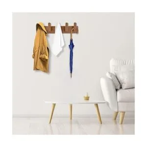 Perchero de madera para pared con 5 ganchos perchero de_6