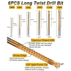 Rocaris Paquete de 32 herramientas de perforación de_6