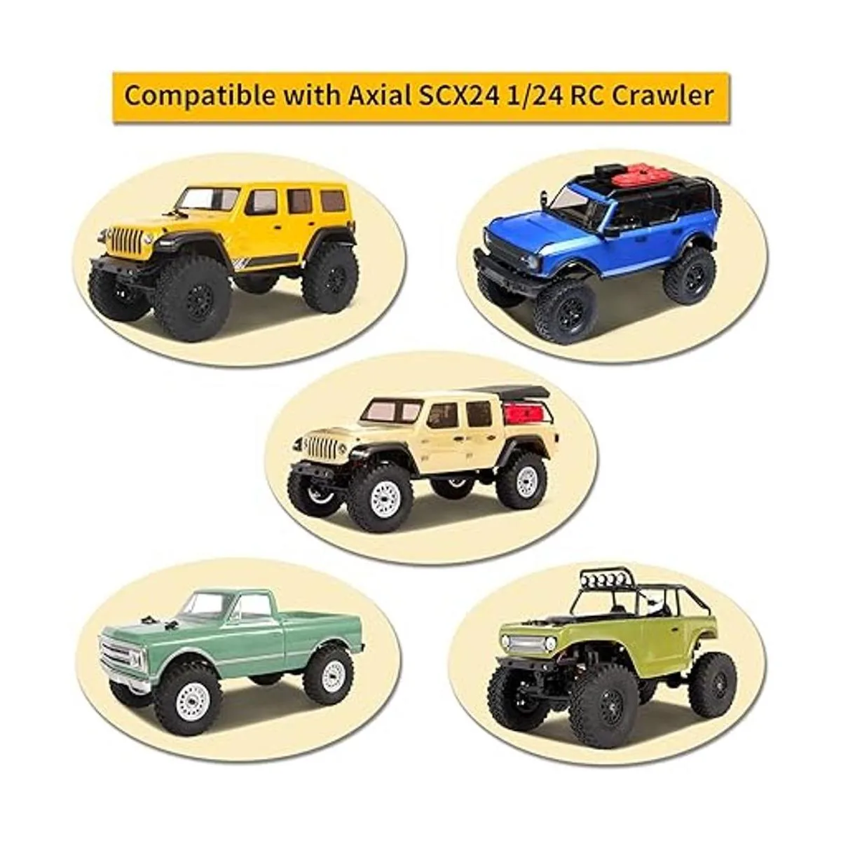 AllinRC SCX24 Juego de mejoras de latón para nudillos de_4