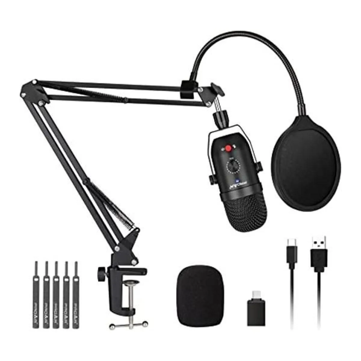 Micrófono USB para computadora PS4 condensador cardioide_1