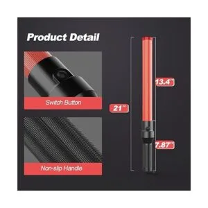 RoadHero Paquete de 4 varitas de tráfico bastón de_6