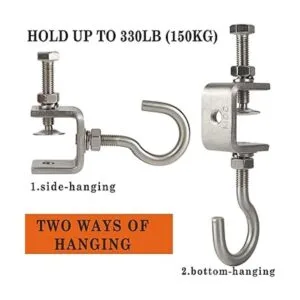 Foxwake Abrazadera de haz de acero inoxidable con gancho_3