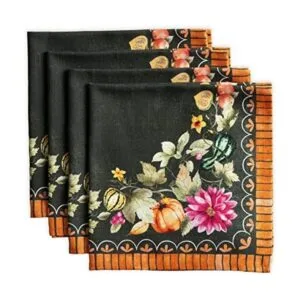 Maison d Hermine Pumpkin Garden Juego de 4 servilletas_1