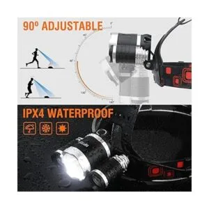 BORUIT LED Rechargeable HeadlampSuper Bright 5000 Lumens_5