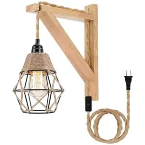 Frideko Lámpara de pared con cable enchufable apliques_1