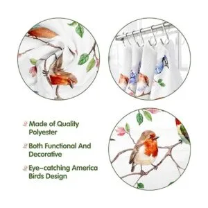 Juego de 4 toallas de cocina de pájaros en rama colibrí_4
